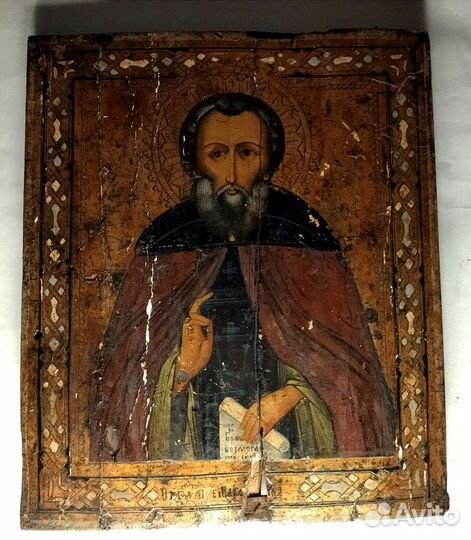 Икона преподобного Макария 19 век