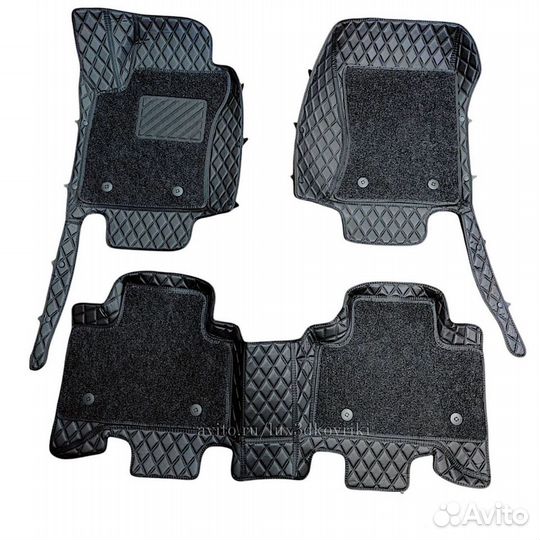 Коврики премиум Mercedes E W211 +ворс. Чёрн/чёрн