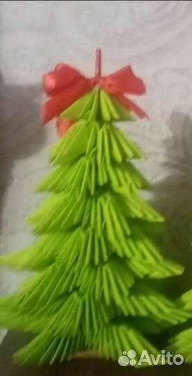 Поделка оригами Ёлочка