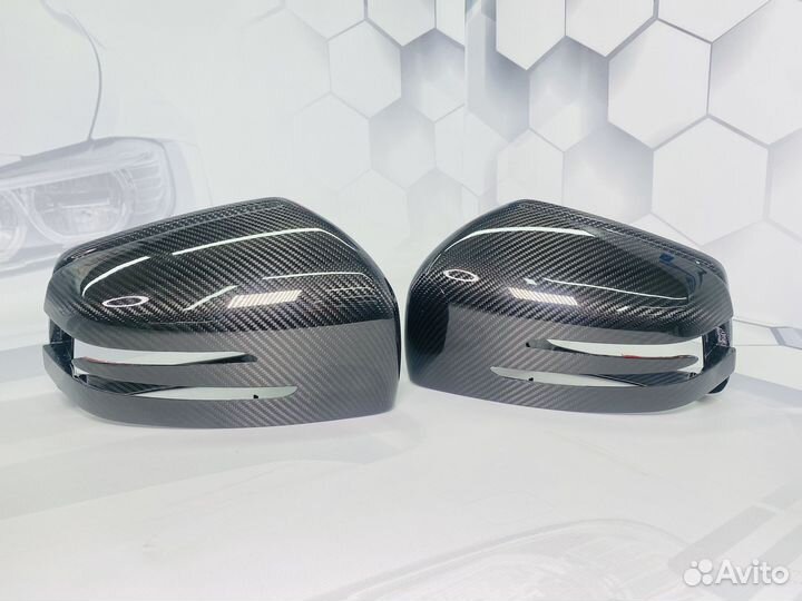 Крышки зеркал Mercedes W463 сухой карбон