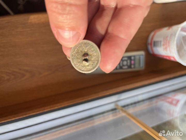 Серебряная монета 20 копеек 1907 г. спб