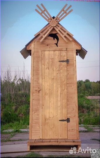 Уличный туалет деревянный BAG341