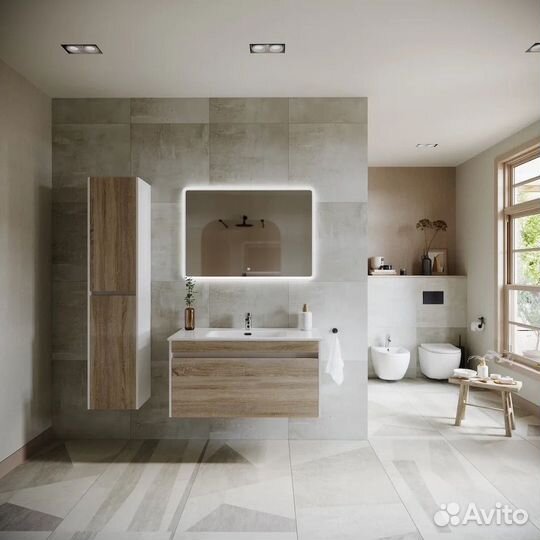 Тумба с раковиной Sancos SMART 100 см дуб бардолин