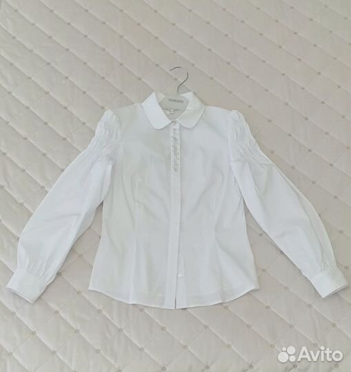 Блузка школьная, белая для девочки silver Spoon