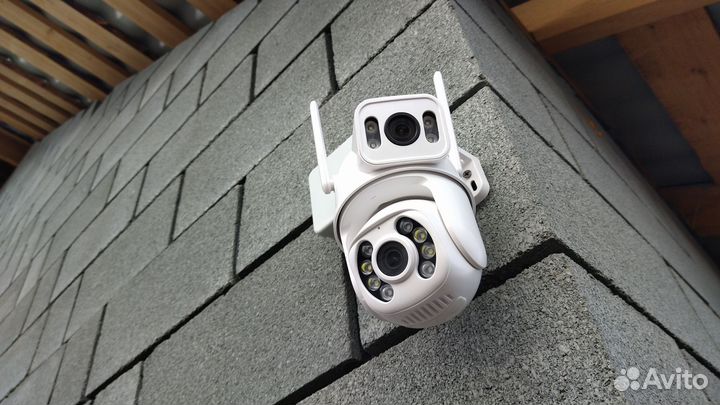 Камера видеонаблюдения поворотная двойная
