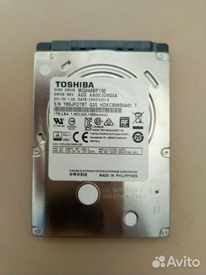 Жесткий диск Toshiba 1Tb