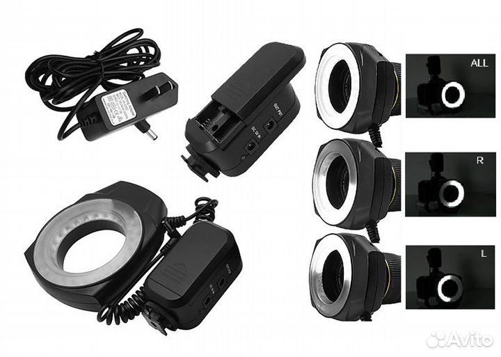 Кольцевая лампа на объектив фотокамеры