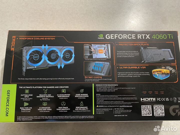 Новая Видеокарта RTX 4060ti 8 gb