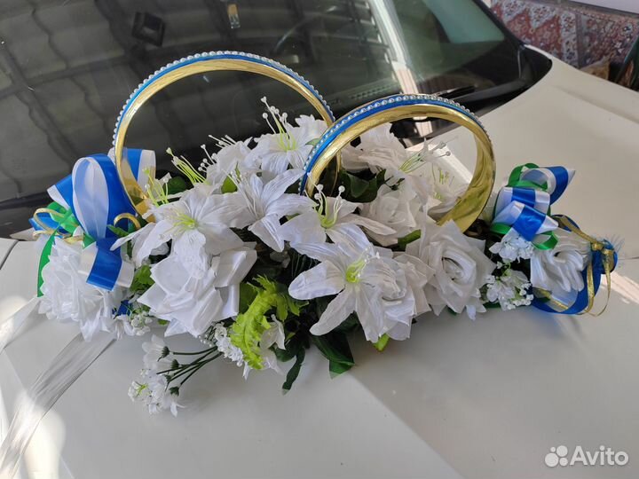 Комплект свадебных украшений на автомобиль