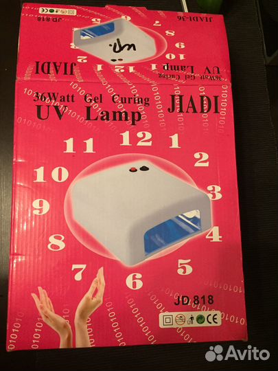 Уф лампа для сушки ногтей + аксессуары
