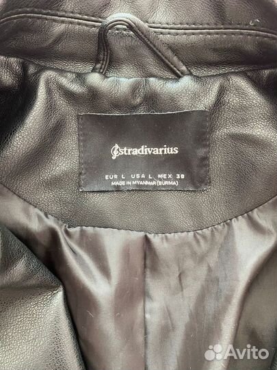 Кожаная куртка Stradivarius