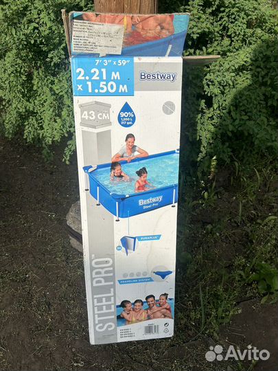 Каркасный бассейн прямоугольный бу