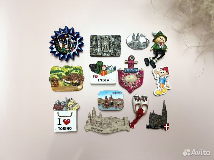 Магниты на холодильник Италия Швейцария Мексика