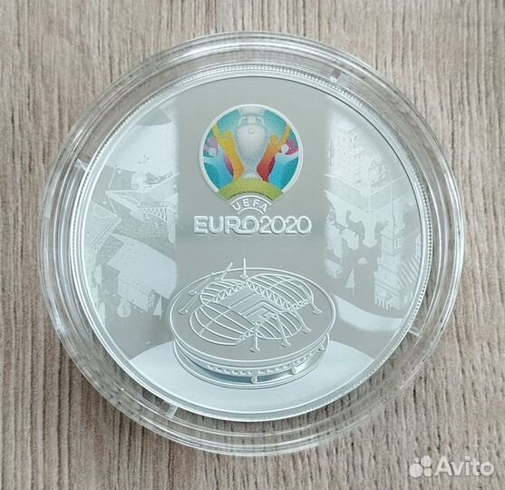 Серебряная монета Чемпионат Европы по футболу 2020