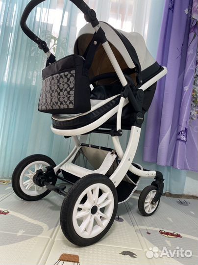 Коляска 2 в 1 эко кожа