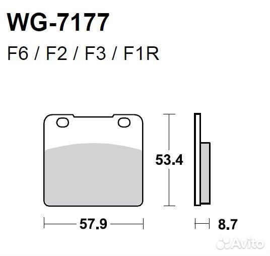 Колодки WRP WG-7177-F6 (FDB389 / FA103) Италия