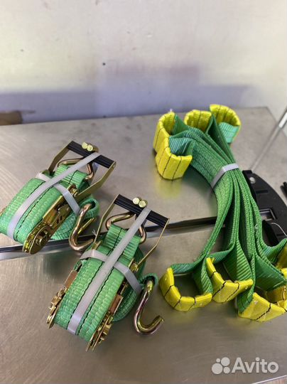 Комплект стяжных ремней для эвакуатора на 2 колеса