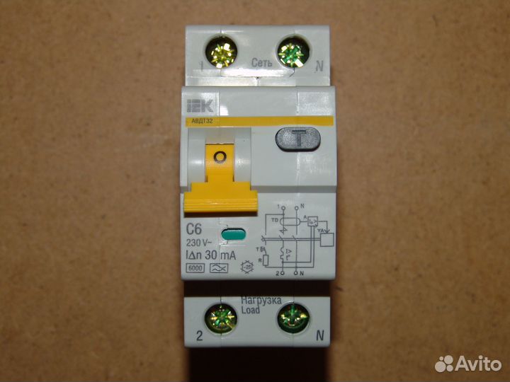 Дифaвтoмат avdt32 2Р C6A 30мА Тип-А 6кA iеk