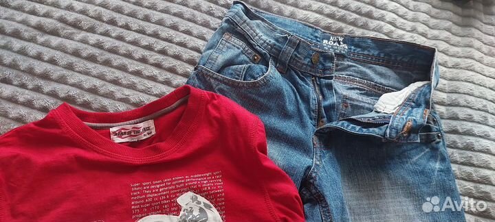 Джинсы и лонгослив на мальчика