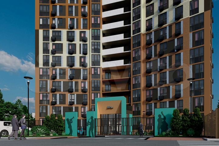 2-к. квартира, 57,9 м², 6/16 эт.