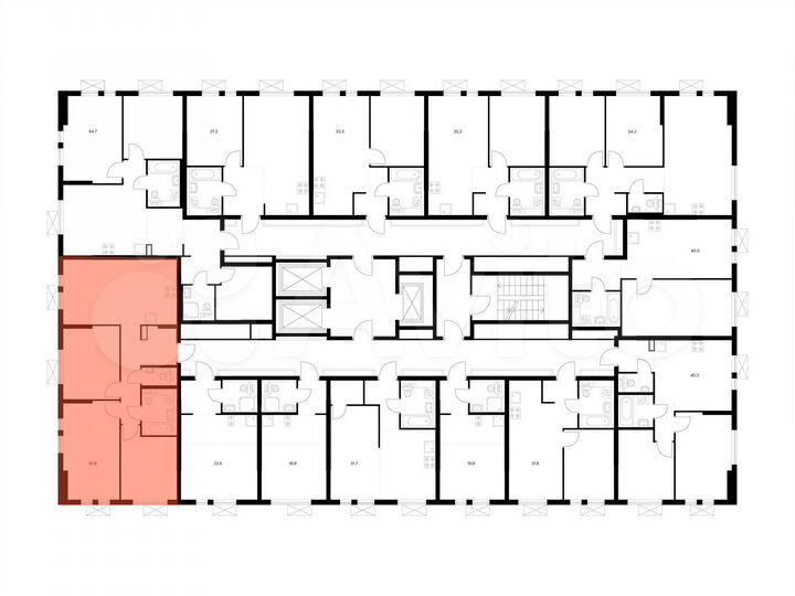 3-к. квартира, 67,8 м², 25/25 эт.