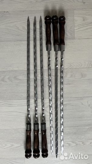 Шампура с деревяной ручкой