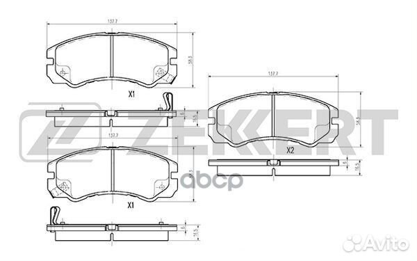 Колодки торм. диск. передн. Isuzu Trooper II I