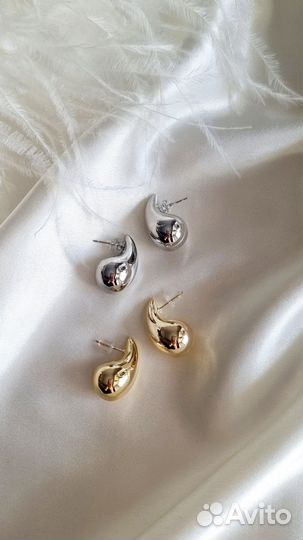 Трендовые Серьги в стиле Bottega Veneta