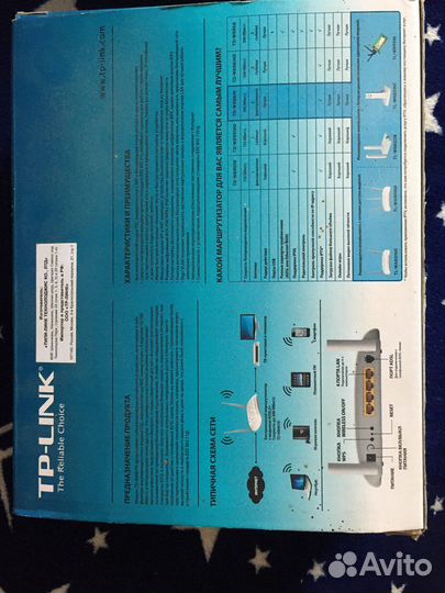 Маршрунизатор adsl2+ 300Мбит/с TP-link TD-W8961N