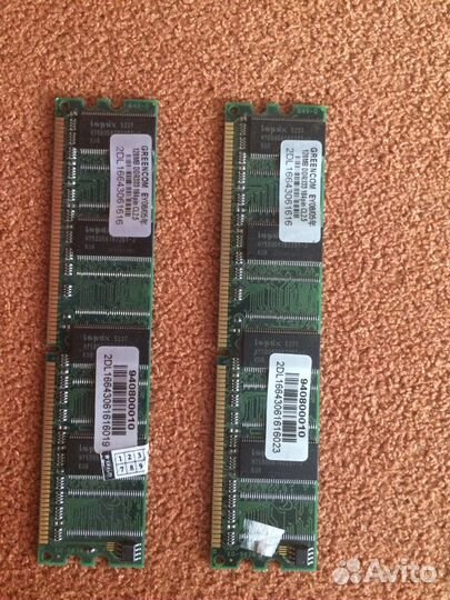DDR333 128мб 2шт