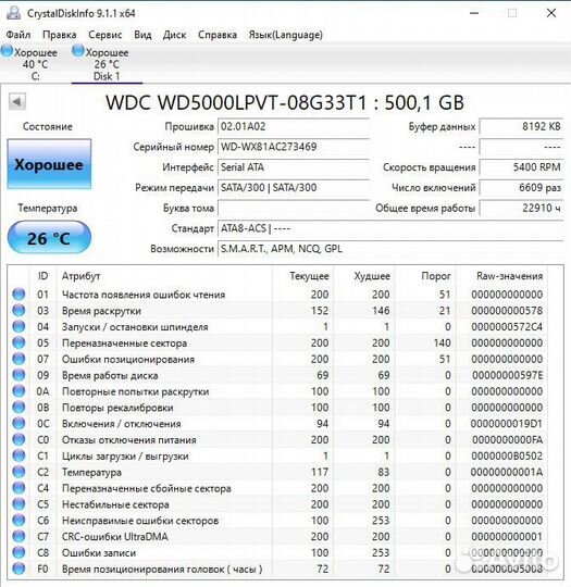 Жесткий диск 500 гб 2.5
