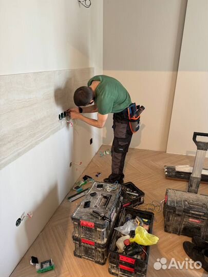 Электрик, штробление стен без пыли