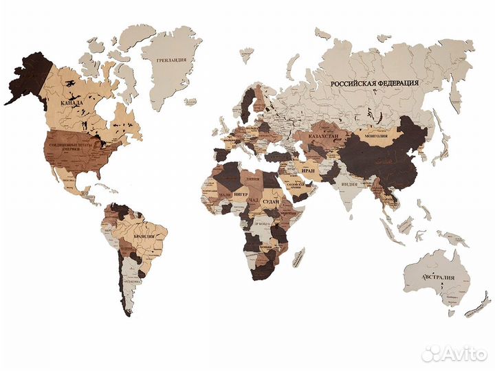 Деревянные карты мира в Новокузнецк