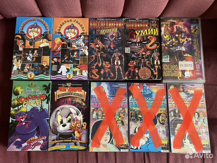 Видеокассеты vhs с мультфильмами