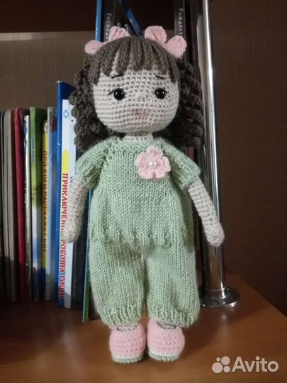 Игрушка вязаная кукла, подарок, праздник, девочке