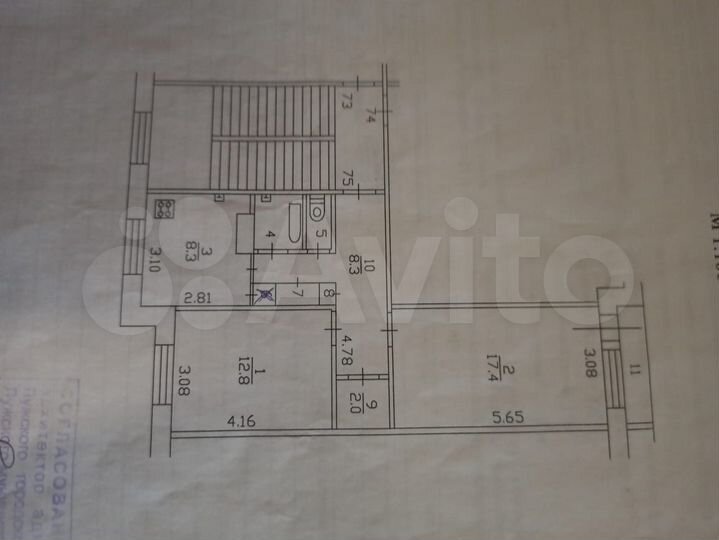 2-к. квартира, 54 м², 5/5 эт.