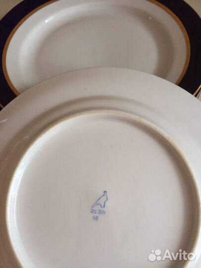 Тарелка фарфоровая СССР, Дулево(5 шт)