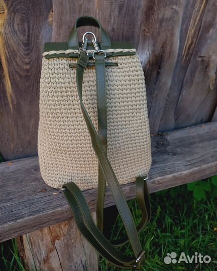 Рюкзак вязаный ручной работы