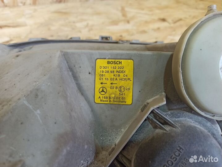 Фара правая Mercedes Benz A160