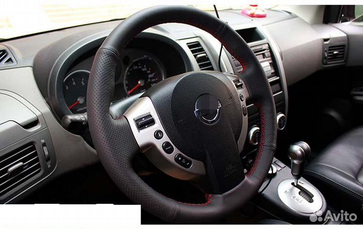 Кожаные оплётки Nissan Qashqai (руль CVT ручник)