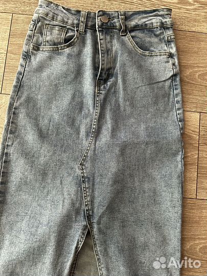 Джинсовая юбка миди 42 44