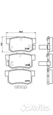 P28022 GDB1063325 22колодки дисковые з Honda