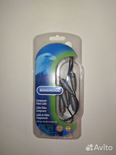 Кабель 3RCA-3RCA Bandridge BVL3302 2 м