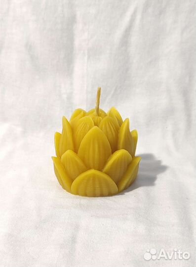 Натуральные восковые свечи (лотос)