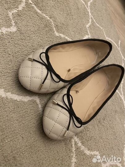 Балетки бежевые zara 37