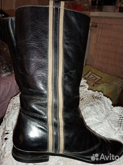 Сапоги демисезонные женские 38 кожа