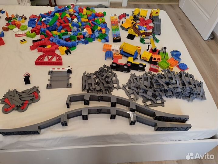 Lego Duplo с железной дорогой 9 кг