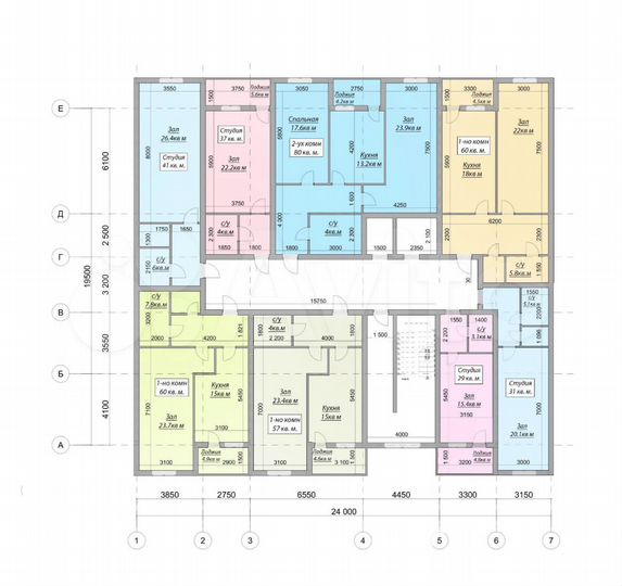 1-к. квартира, 60 м², 11/14 эт.