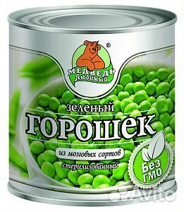 Горошек зеленый медведь любимый 212мл/24