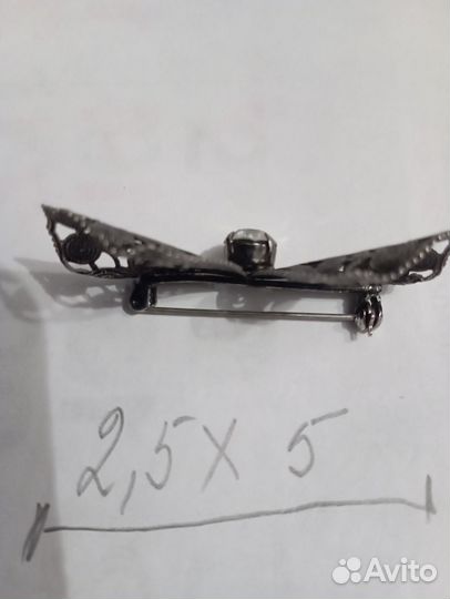 Брошь Бабочка Скань